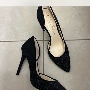 Jessica Simpson Black Embellished Heels